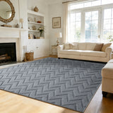 Modern Chevron Zig Zag Pattern Area Rug & Runner
