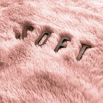 Pink Shaggy Rug Faux Fur Anti Slip Soft Fluffy