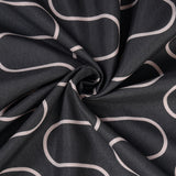 Waves Printed Duvet Cover Set Grey & Black