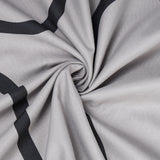 Waves Printed Duvet Cover Set Grey & Black