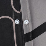 Waves Printed Duvet Cover Set Grey & Black