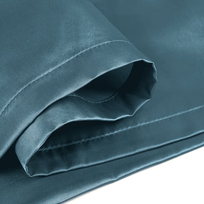 Satin Silk Pillowcases Pair indigo