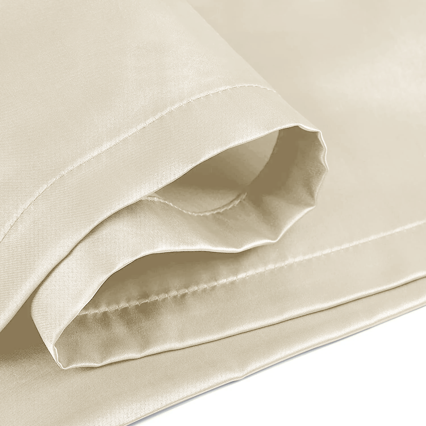 Satin Silk Pillowcases Pair Ivory