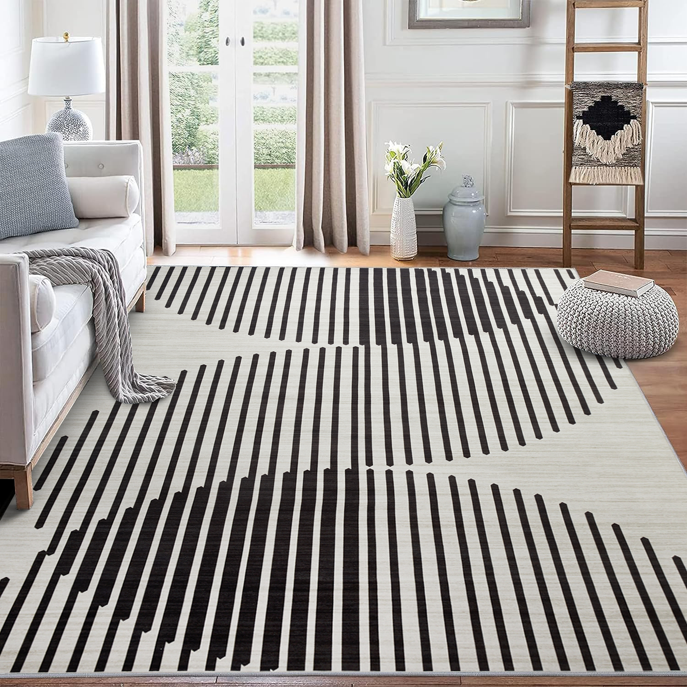 Striped Pattern Printed Rug For Living Room