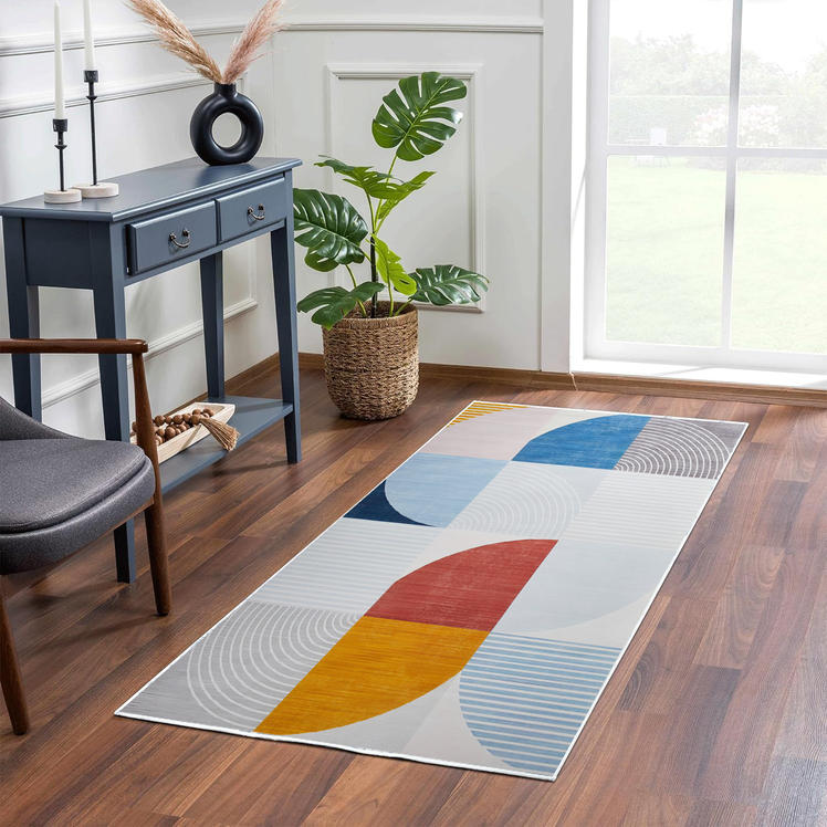 Colorful Geometric Style Soft Area Rugs For Bedroom