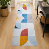 Multicolour Geometric Style Soft Area Rugs For Bedroom