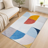 Multicolour Geometric Style Soft Area Rugs For Bedroom