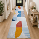 Multicolour Geometric Style Soft Area Rugs For Bedroom
