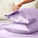 Satin Silk Pillowcases Pair Lavender