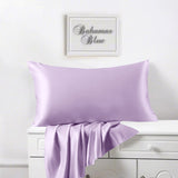 Satin Silk Pillowcases Pair Lavender