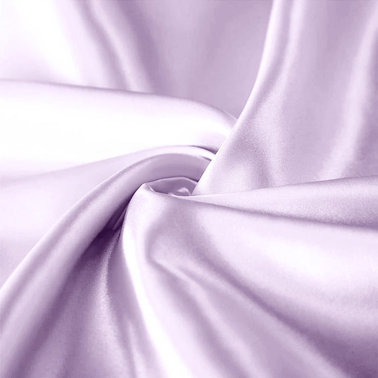 Satin Silk Pillowcases Pair Lavender