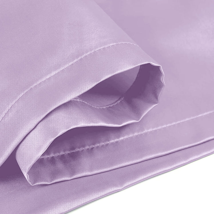 Satin Silk Pillowcases Pair Lavender