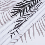 leaf design duvet cover white double