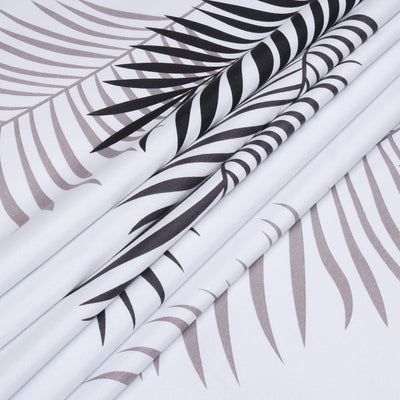 leaf design duvet cover white double