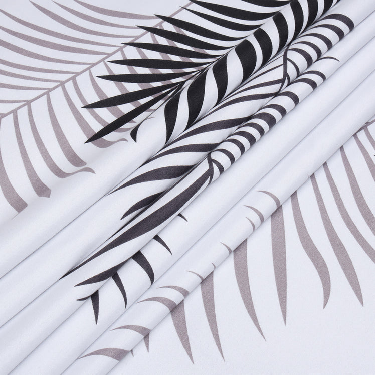 leaf design duvet cover white double