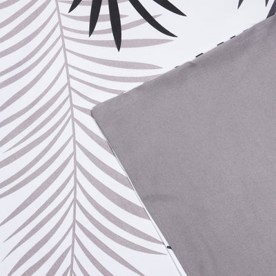leaf design white bedding double