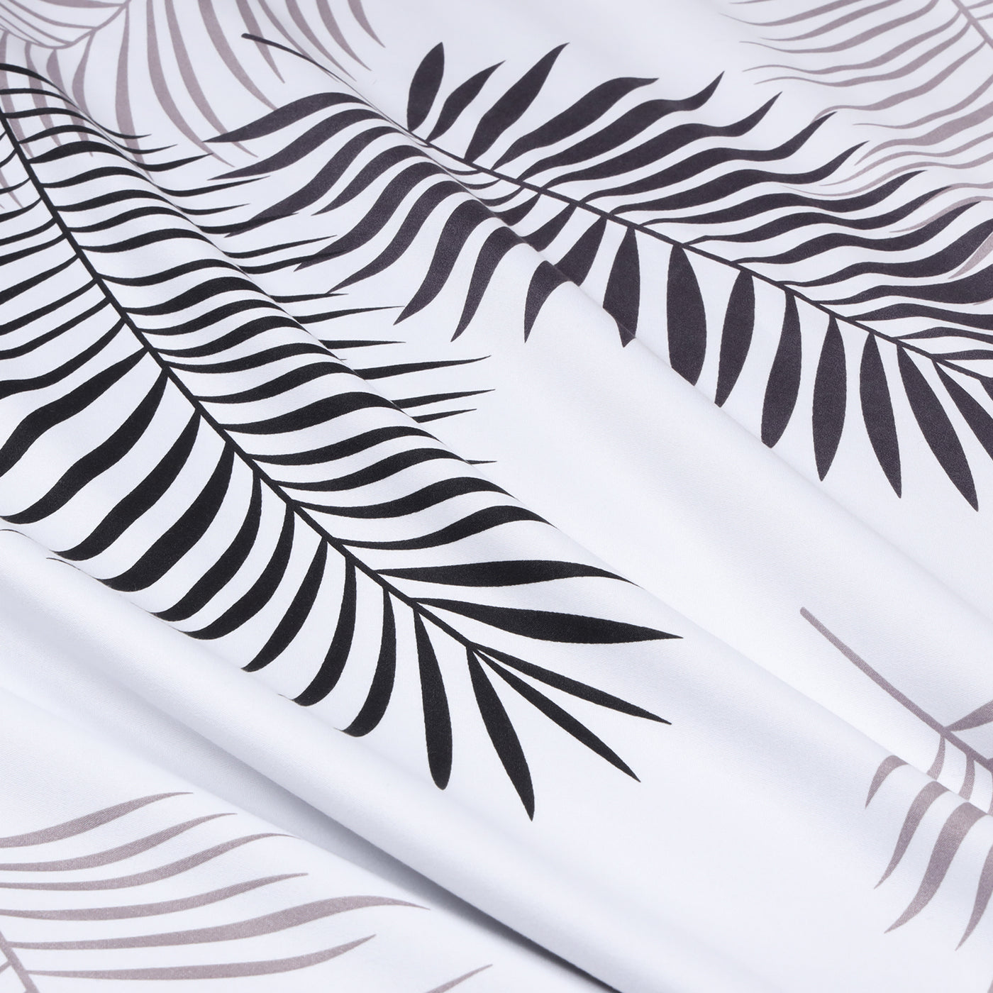 leaf design white single duvet cover