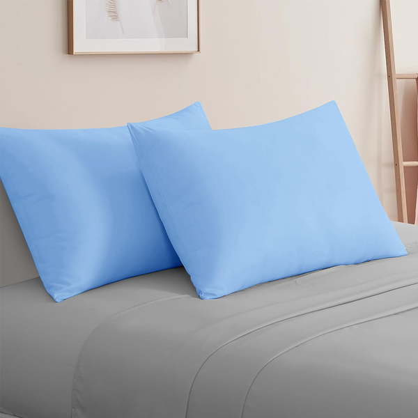 Light blue pillow sales cases
