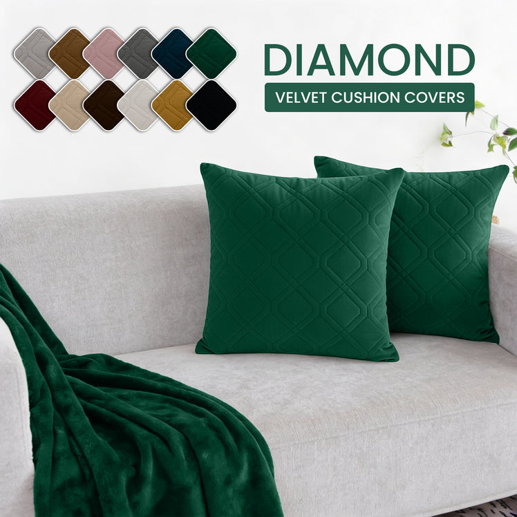 Velvet Embossed Cushion Covers Diamond