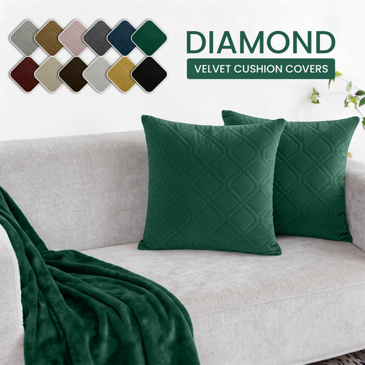 Velvet Embossed Cushion Covers Diamond
