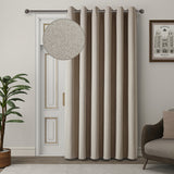 Blackout Linen Curtains, Eyelet Design - Thick & Heavy