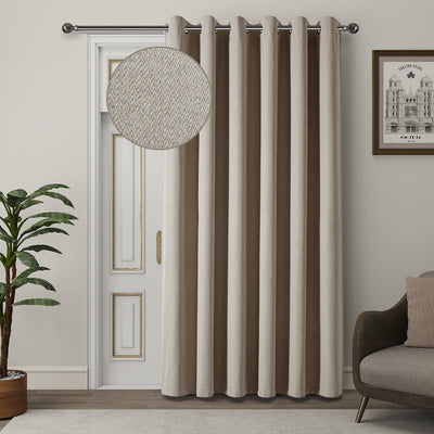 Blackout Linen Curtains, Eyelet Design - Thick & Heavy