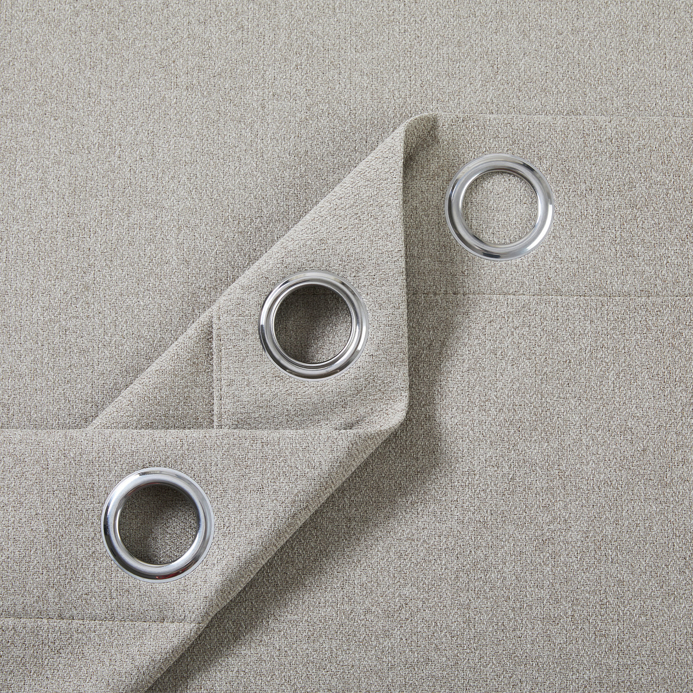 Blackout Linen Curtains, Eyelet Design - Thick & Heavy