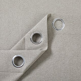 Blackout Linen Curtains, Eyelet Design - Thick & Heavy