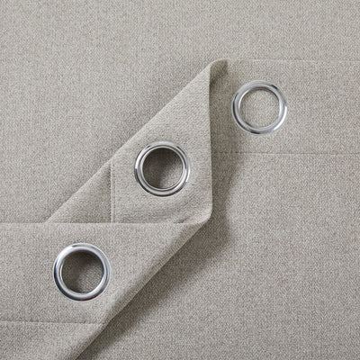 Blackout Linen Curtains, Eyelet Design - Thick & Heavy