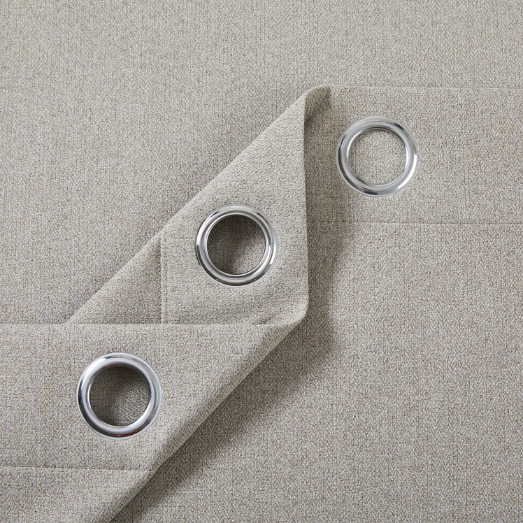 Blackout Linen Curtains, Eyelet Design - Thick & Heavy