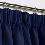 Pencil Pleat Blackout Curtains Navy