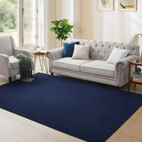 Navy Rabbit Fur Rug