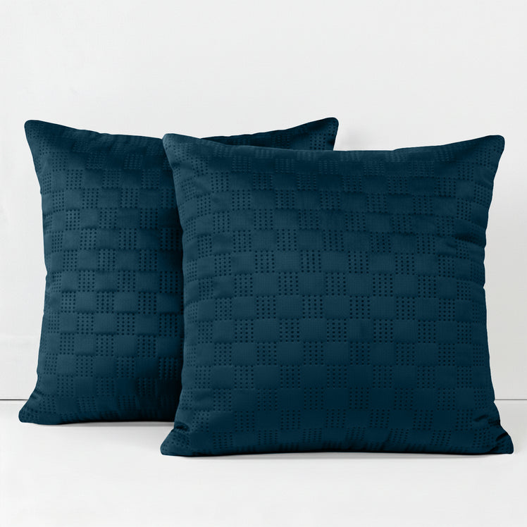 Velvet Embossed Pattern Cushion Covers Check