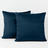 Velvet Embossed Pattern Cushion Covers Check