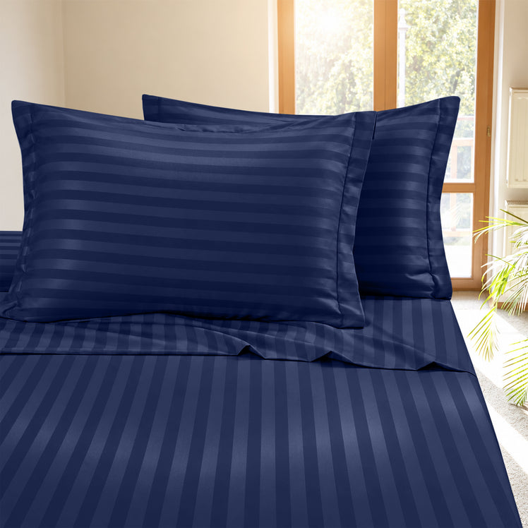 Dobby Stripe Fitted Sheet 40CM