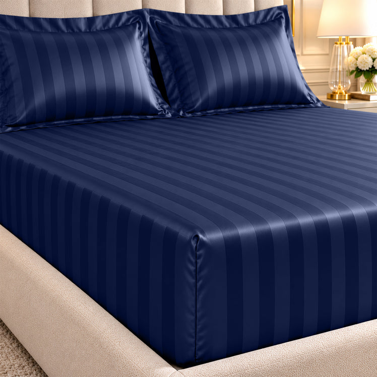 Dobby Stripe Fitted Sheet 40CM