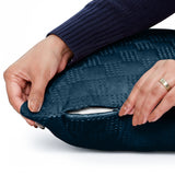 Velvet Embossed Pattern Cushion Covers Check