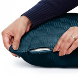 Velvet Embossed Pattern Cushion Covers Check
