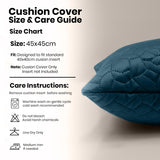 Velvet Embossed Pattern Cushion Covers Pebbles