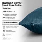 Velvet Embossed Pattern Cushion Covers Check
