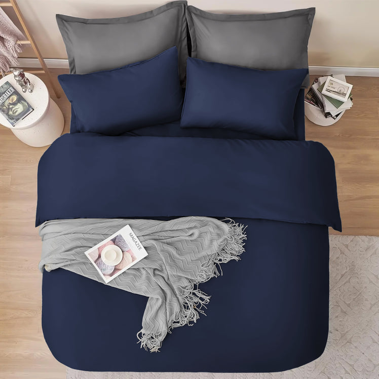4 Piece Bedding Set Duvet Cover, Pillowcases & Fitted Sheet