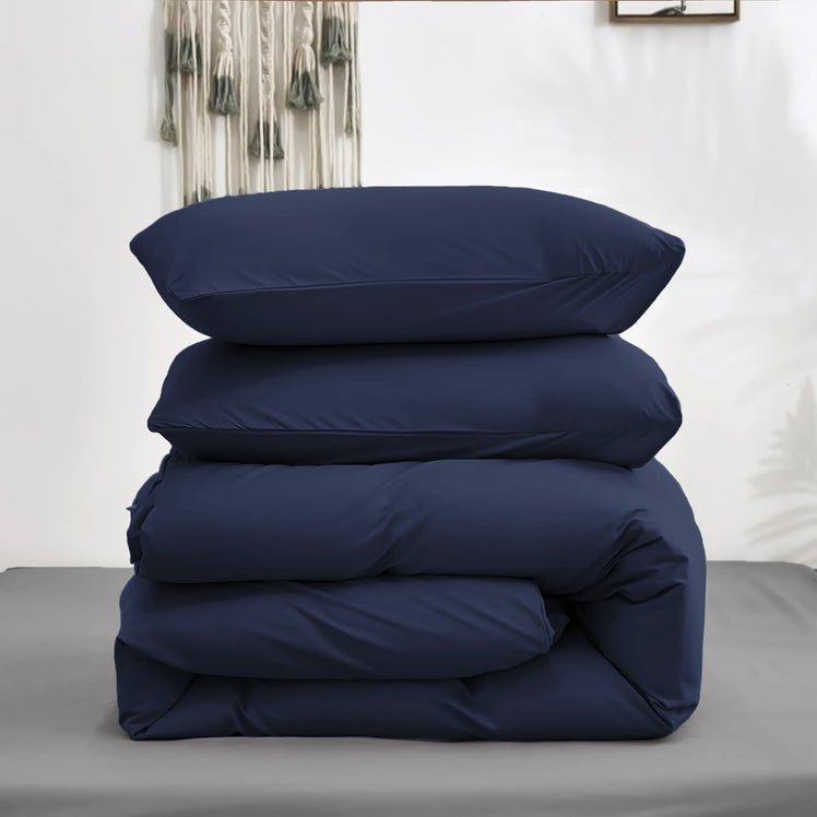 4 Piece Bedding Set Duvet Cover, Pillowcases & Fitted Sheet