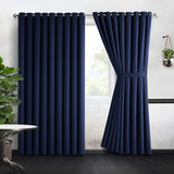 Navy Blackout Eyelet Curtains