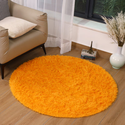 Round Shaggy Rugs Faux Fur Soft Fluffy