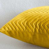 Quilted Embossed Wave Striped Cushion Covers