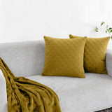 Velvet Embossed Pattern Cushion Covers Check
