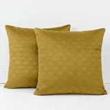 Velvet Embossed Pattern Cushion Covers Check