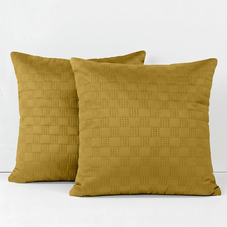 Velvet Embossed Pattern Cushion Covers Check