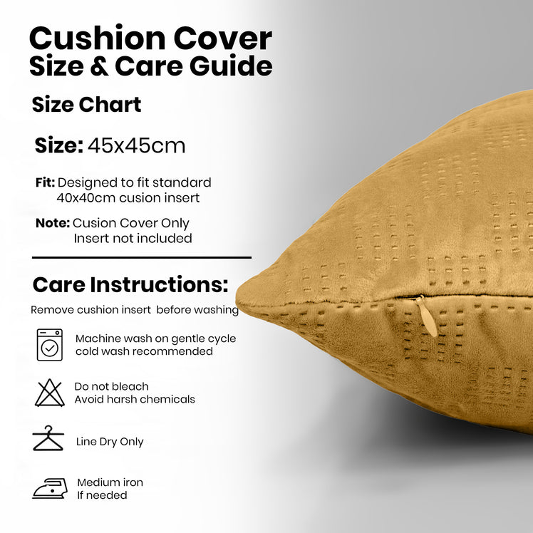 Velvet Embossed Pattern Cushion Covers Check