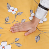 Printed Duvet Cover Set Ochre Flower